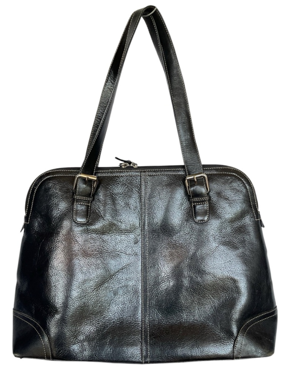 Fossil Alma Womans handbag purse office siren emo goth capsule leather  black